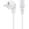 Goobay 95141 220V Hálózati tápkábel 3m - Fehér (95141)