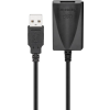Goobay 95439 USB-A apa - USB-A anya 2.0 Aktív hosszabbító kábel - Fekete (5m)