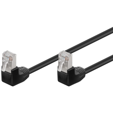 Goobay 96077 F/UTP CAT5e 90° Derékszögű Patch kábel 0.5m - Fekete (96077) kábel és adapter