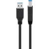 Goobay 96119 USB-A apa - USB-B apa 3.0 Nyomtató kábel - Fekete (5m)