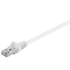 Goobay F/UTP CAT5e Patch kábel 5m - Fehér kábel és adapter