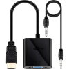 Goobay HDMI VGA/D-Sub + Jack Átalakító Fekete 15cm 68793