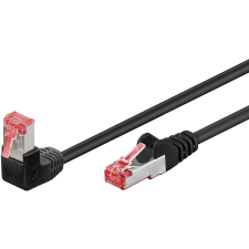Goobay S/FTP CAT6 90° Derékszögű Patch kábel 0.25m Fekete (51541) kábel és adapter