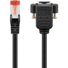 Goobay S/FTP CAT6 Hosszabbító kábel 0.5m - Fekete (65636) kábel és adapter