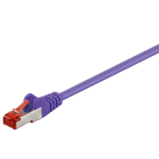 Goobay S/FTP CAT6 Patch kábel 0.25m - Lila (95460) kábel és adapter