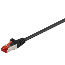 Goobay S/FTP CAT6 Patch kábel 0.5m - Fekete kábel és adapter