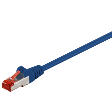 Goobay S/FTP CAT6 patch kábel 50m - Kék kábel és adapter