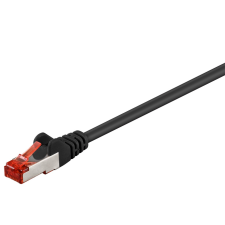 Goobay S/FTP CAT6 Patch kábel 5m - Fekete kábel és adapter