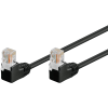 Goobay U/UTP CAT5e 90° Derékszögű Patch kábel 3m - Fekete (96088)