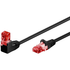 Goobay U/UTP CAT6 90° Derékszögű Patch kábel 0.5m Fekete (51514) kábel és adapter