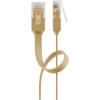 Goobay U/UTP CAT6 Lapos patch kábel 1m - Világosbarna (95880)