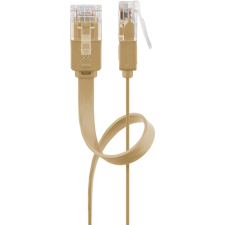 Goobay U/UTP CAT6 Lapos patch kábel 1m - Világosbarna (95880) kábel és adapter