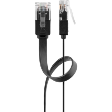 Goobay U/UTP CAT6 Lapos patch kábel 2m - Fekete (95384) kábel és adapter