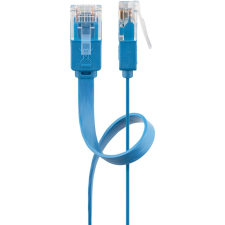 Goobay U/UTP CAT6 Lapos Patch kábel 2m - Kék (96413) kábel és adapter