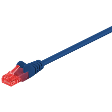 Goobay U/UTP CAT6 Patch kábel 0.25m - Kék kábel és adapter