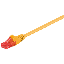 Goobay U/UTP CAT6 Patch kábel 7.5m - Sárga kábel és adapter