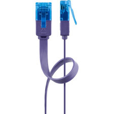 Goobay U/UTP CAT6a Lapos patch kábel 0.5m - Ibolya (96302) kábel és adapter
