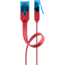 Goobay U/UTP CAT6a Lapos patch kábel 3m - Piros (96333) kábel és adapter