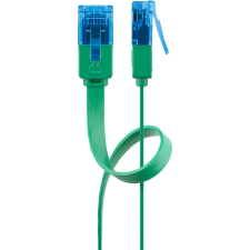 Goobay U/UTP CAT6a Lapos patch kábel 5m - Zöld (96341) kábel és adapter
