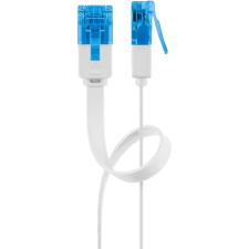 Goobay U/UTP CAT6a Lapos patch kábel 7m - Fehér (96358) kábel és adapter