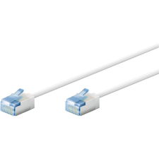 Goobay Ultraflexibles U/FTP Cat 6a RJ45 Slim Patch kábel 2m - Fehér (74336) kábel és adapter