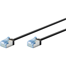 Goobay Ultraflexibles U/FTP Cat 6a RJ45 Slim Patch kábel 2m - Fekete (74319) kábel és adapter