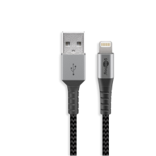 Goobay USB-A - Lightning Adat és töltő kábel 1m - Szürke (49268) kábel és adapter