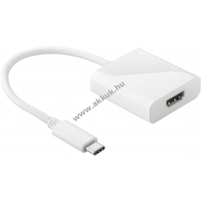 Goobay USB-adapter USB-C 3.1 -> HDMI - fehér kábel és adapter