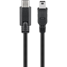 Goobay USB-C apa - Mini USB-B apa Adat- és töltőkábel 0.5m - Fekete (67989) kábel és adapter