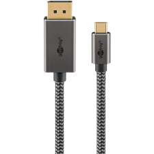 Goobay USB-C - DisplayPort 4K Átalakító kábel 2m - Fekete/Ezüst (75708) kábel és adapter