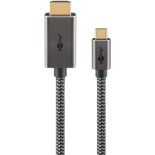 Goobay USB-C - HDMI 4K Átalakító kábel 3m - Fekete/Ezüst (75701) kábel és adapter