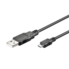 Goobay USB kábel (USB 2.0) micro USB csatlakozóval 3m fekete mobiltelefon kellék