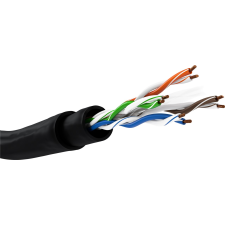 Goobay UTP CAT6 Kültéri installációs kábelkészlet 100m - Fekete (55440) kábel és adapter
