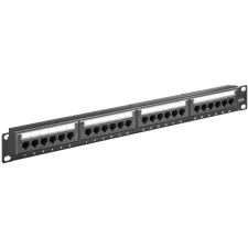 Goobay UTP patch panel 19" CAT6 24 port (93866) (Goobay 93866) asztali számítógép kellék