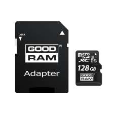 Goodram 128GB microSDXC Goodram UHS-I U1 C10 memóriakártya + adapter (M1AA-1280R12) (M1AA-1280R12) memóriakártya