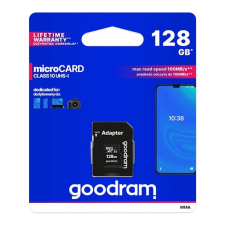  GOODRAM micro SD 128 GB memóriakártya - adapterrel memóriakártya
