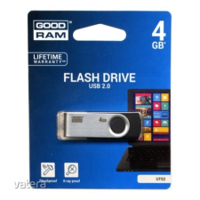 Goodram Pendrive 4GB, UTS2 USB 2.0, Fekete pendrive