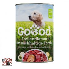 Goood kutya konzerv junior bárány-pisztráng 400g kutyaeledel