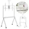  Gördíthető TV állvány 55-100”, fehér, 120 kg teher, VESA 900×600