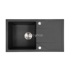  Gori szögletes egy medence + csepegtető gránit mosogató szifonnal fekete mosogatótálca