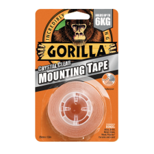 Gorilla Mounting Tape Kristálytiszta Kétoldalas Ragasztószalag 2,54cm x 1,52m ragasztószalag