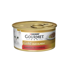  GOURMET GOLD Csirkével és marhával duó élmény nedves macskaeledel – 85 g macskaeledel