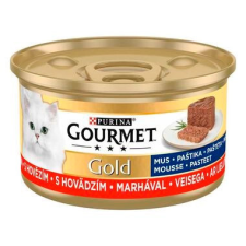 Gourmet Gold Marhával 85gr macskaeledel