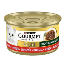  Gourmet Gold Succulent Delights marhával 12x85g macskaeledel