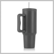  GOURMETMAXX Thermo bögre fedéllel és szívószállal 1,2 liter szürke DS15042-L bögrék, csészék