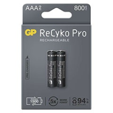  GP ReCyko Pro NiMH - tölthető AAA ceruza elem, 800 mAh (2 db) tölthető elem