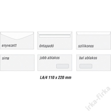 GPV BORÍTÉK LA/4 GPV SZILIKON BAL ABLAK 45X90 B20A20 boríték