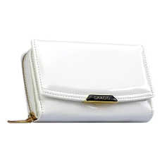  Gracio Női Pénztárca GRC-001-Lakk-Fehér-