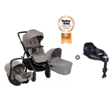 Graco Near2Me DLX 3in1 babakocsi Ash + SnugTurn ISOFIX talp babakocsi