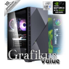  Grafikus Value 10.gen munkaállomás - i5-10400F, 8GB DDR4 2666MHz RAM, 500GB SSD (500/550), 1TB HDD, GT 1050Ti 4GB